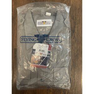 NWT Flying Cross Men’s SS Shirt Large Nickel Grey 95R66